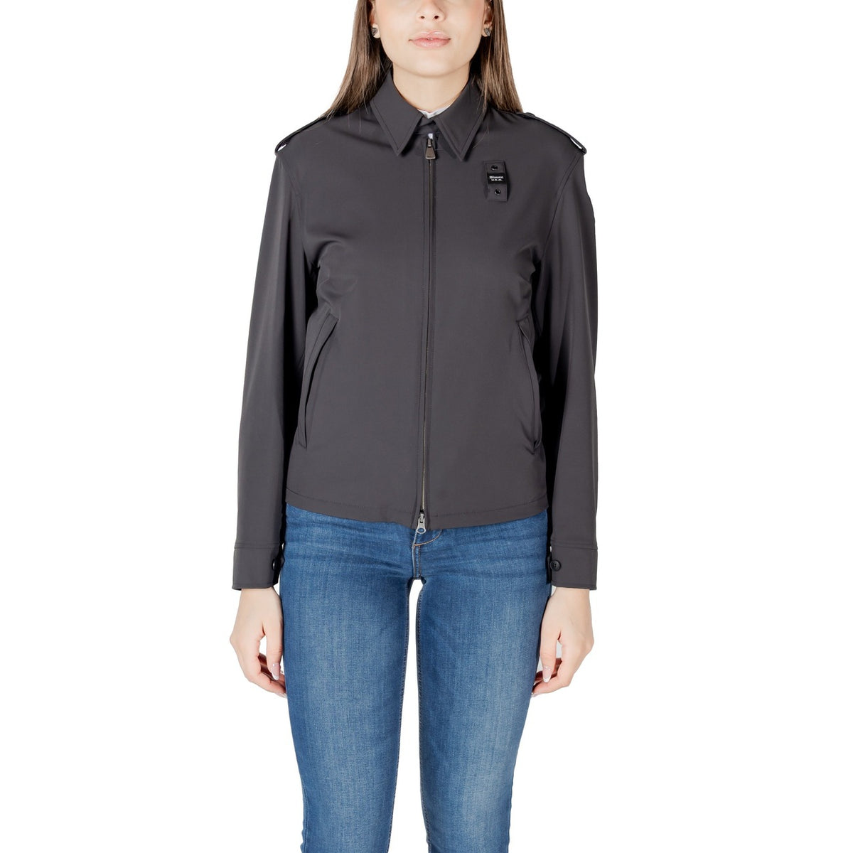 Blauer Veste Femme