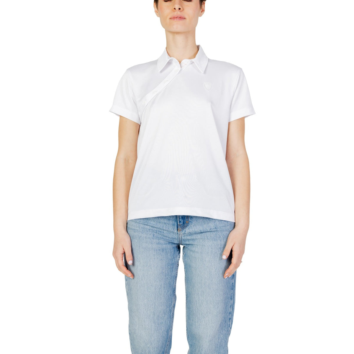 Polo bleu femme
